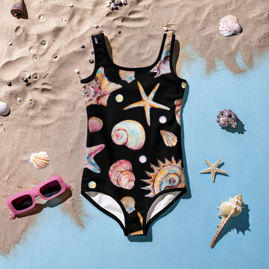 All-Over Print Kids Swimsuit All Of Black