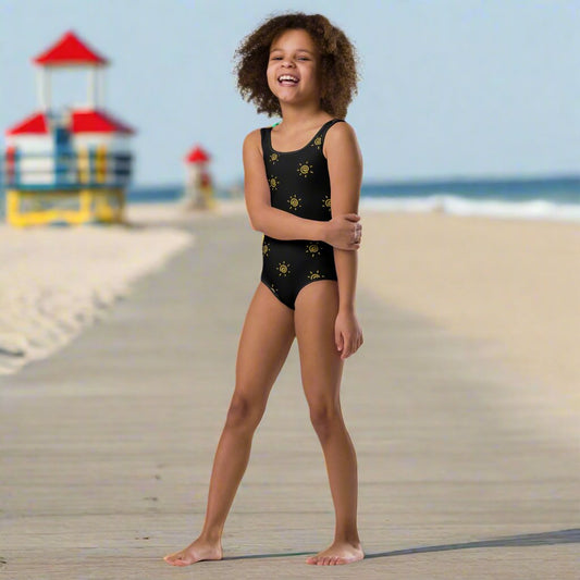 All-Over Print Kids Swimsuit All Of Black