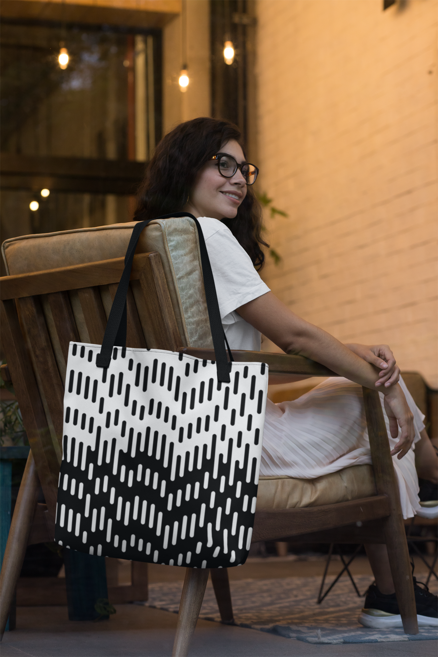 All-Over Printed Tote Bag All Of Black