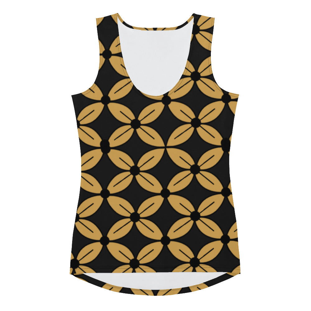 All-Over Printed Women's Tank Top All Of Black