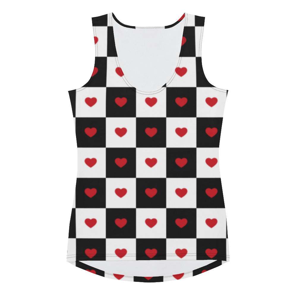 All-Over Printed Women's Tank Top All Of Black