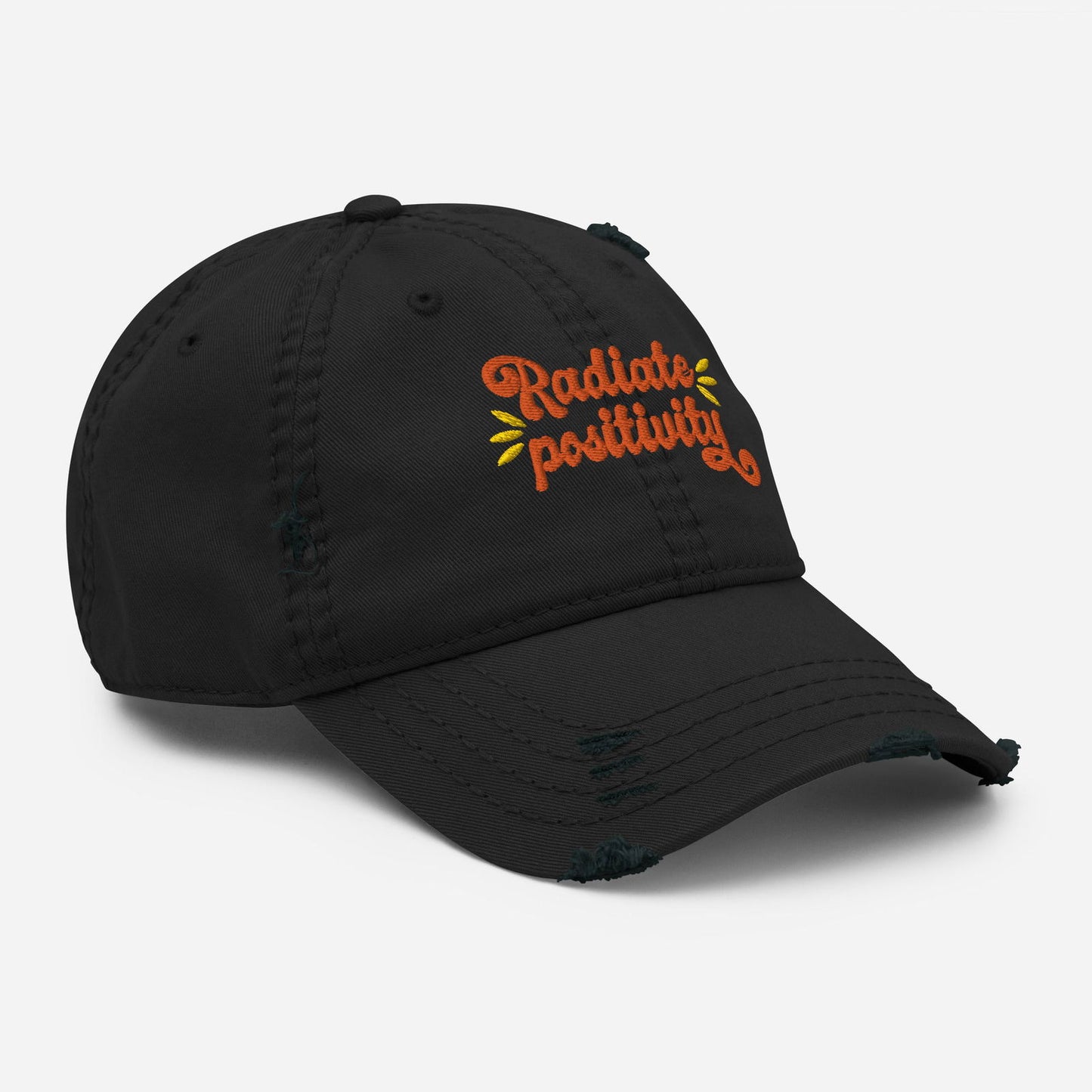 Distressed Dad Hat All Of Black