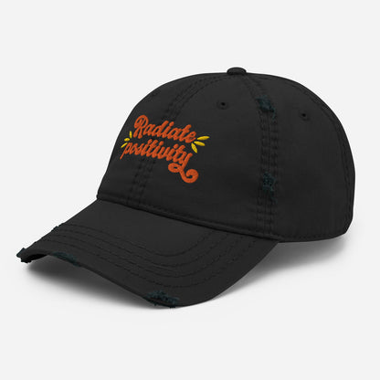 Distressed Dad Hat All Of Black