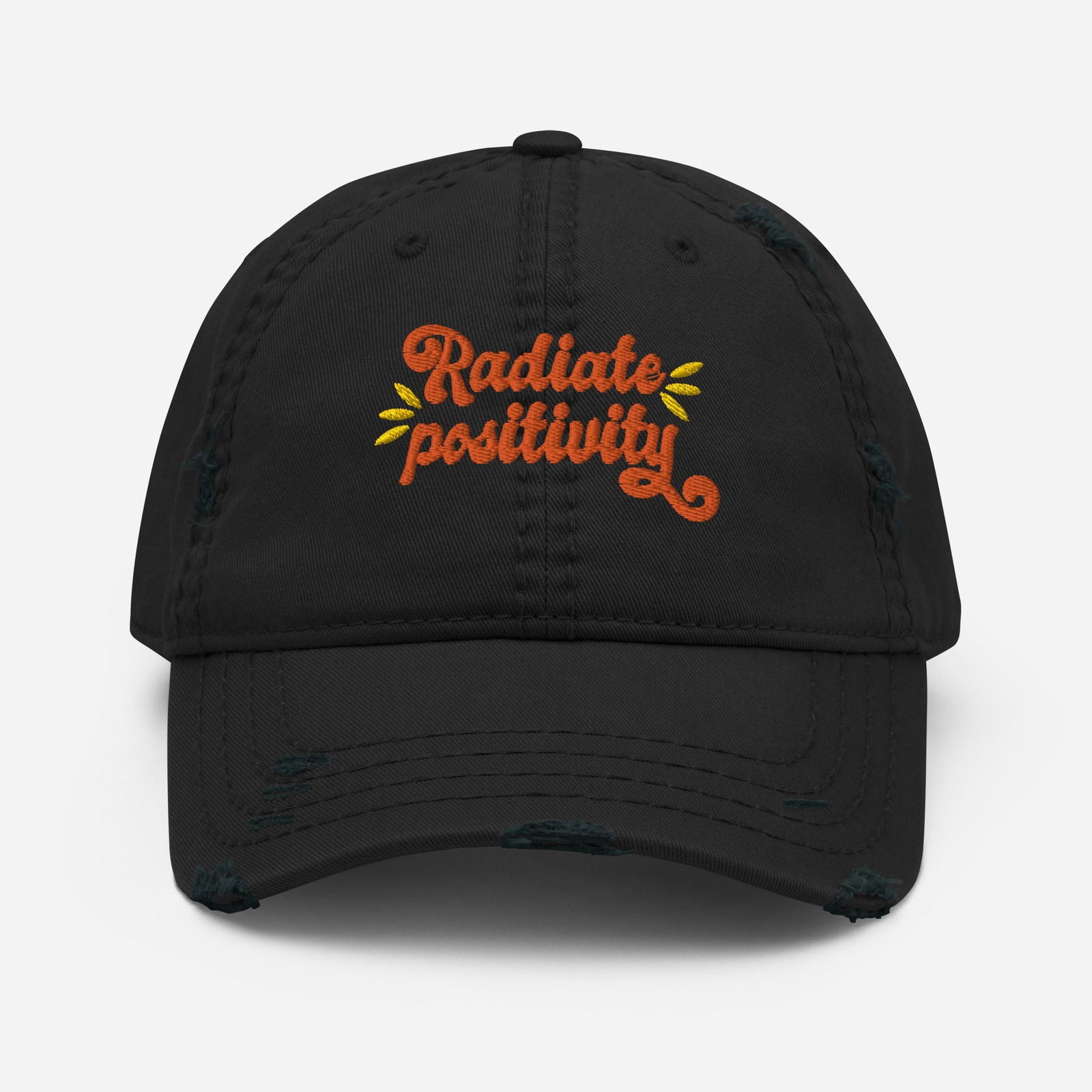 Distressed Dad Hat All Of Black