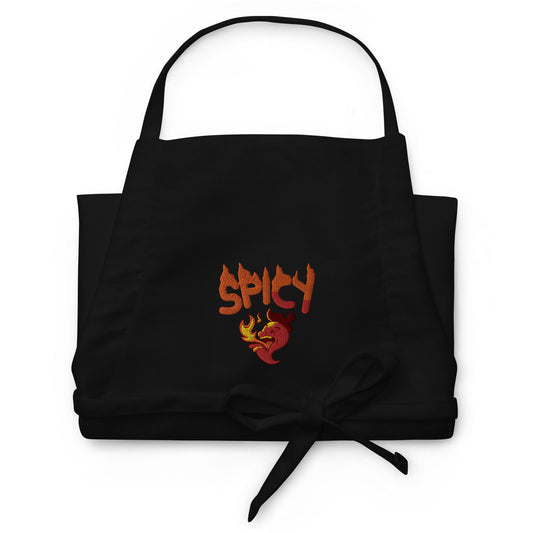 Embroidered Apron All Of Black