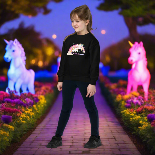 Soft Fleece Kids’ Pullover - Crewneck Sweatshirt All Of Black